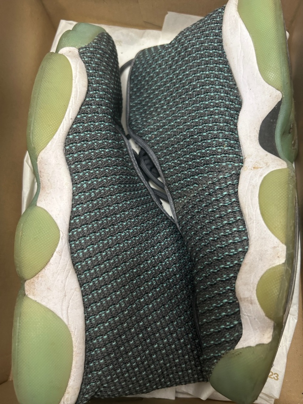 Jordan Men's Athletic Shoes in Gray and Green